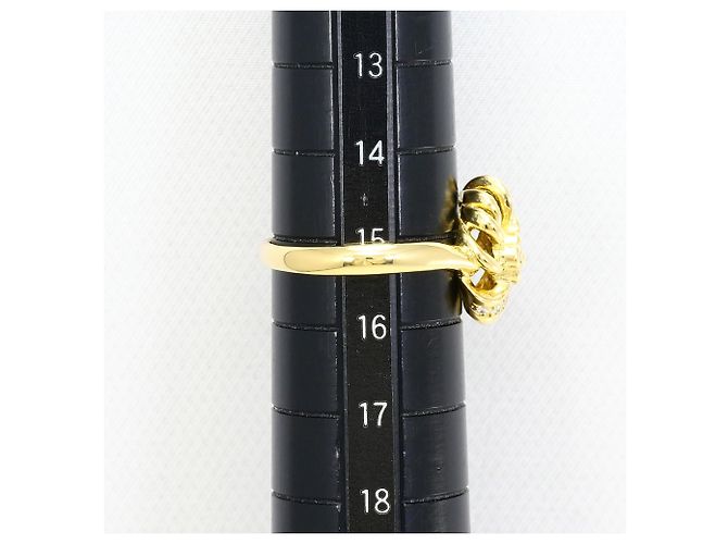 Autre Marque Ehering aus 18K Gelbgold mit Diamant - Ansicht 6