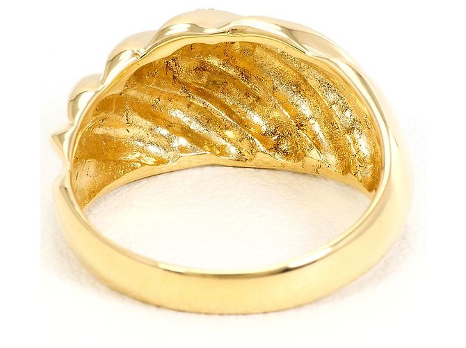 Autre Marque Goldbandring 18K Gelbgold mit Diamant - Ansicht 4