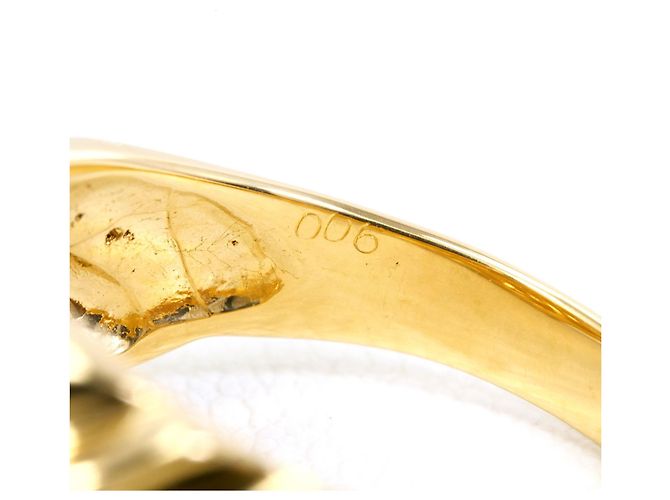 Autre Marque Goldbandring 18K Gelbgold mit Diamant - Ansicht 6