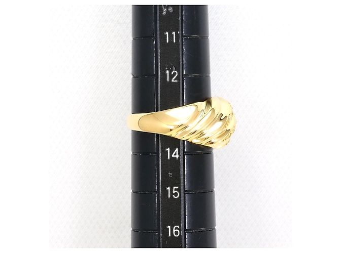 Autre Marque Goldbandring 18K Gelbgold mit Diamant - Ansicht 7