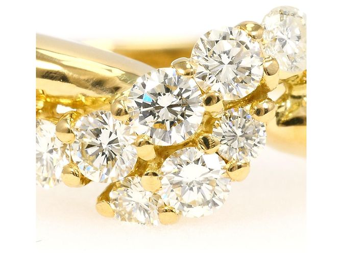Autre Marque Bandring aus 18K Gelbgold mit Diamant - Ansicht 2