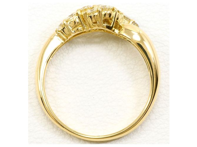 Autre Marque Bandring aus 18K Gelbgold mit Diamant - Ansicht 3