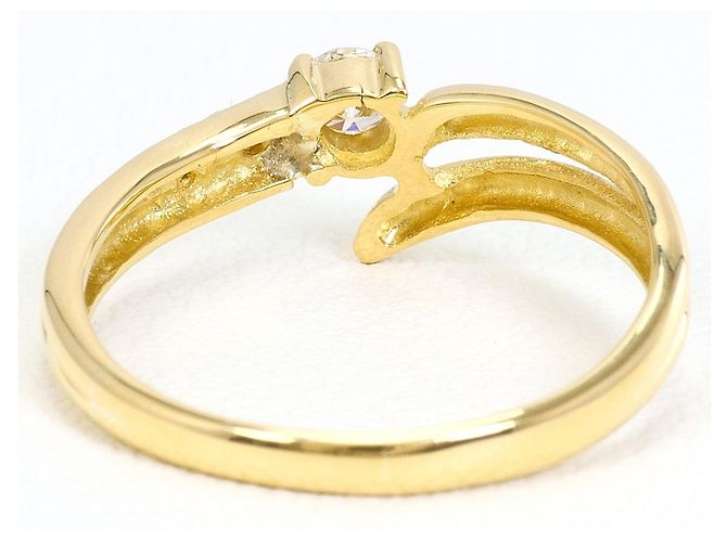 Autre Marque Ehering aus 18K Gelbgold mit Diamant - Ansicht 3