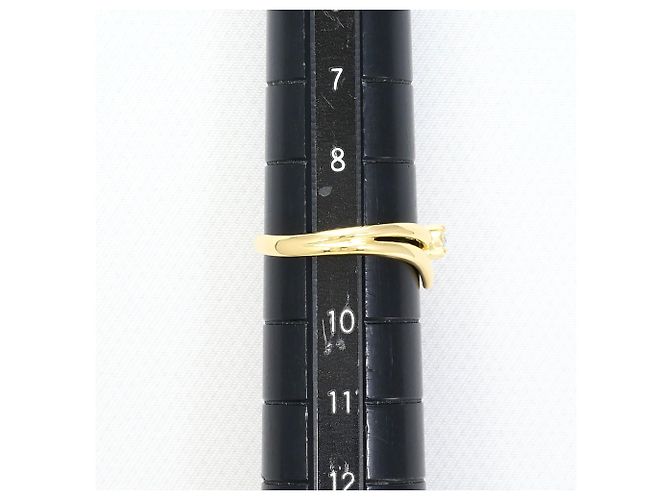 Autre Marque Ehering aus 18K Gelbgold mit Diamant - Ansicht 6