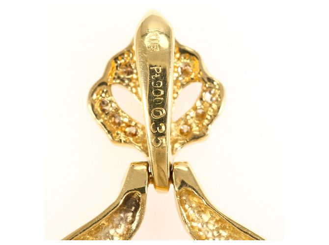 Autre Marque Pendente in platino e oro giallo con diamante - vista 4