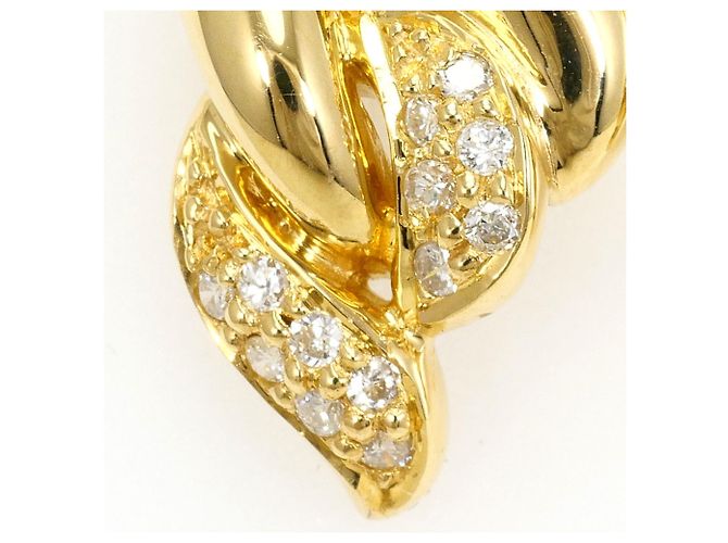 Autre Marque Orecchini a lobo in oro giallo 18K con diamante - vista 2