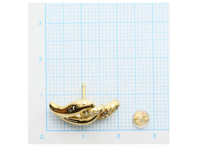Autre Marque Orecchini a lobo in oro giallo 18K con diamante - vista 5