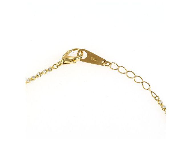 Autre Marque Bracciale con charm in oro giallo 18K e diamanti - vista 3