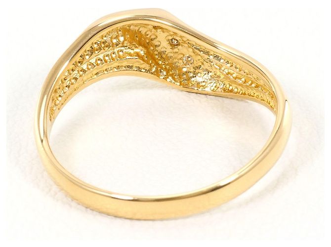 Autre Marque 18K Gelbgold Ringband mit Diamant - Ansicht 3