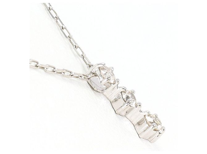 Autre Marque Collana in oro bianco 18K con diamante - vista 2