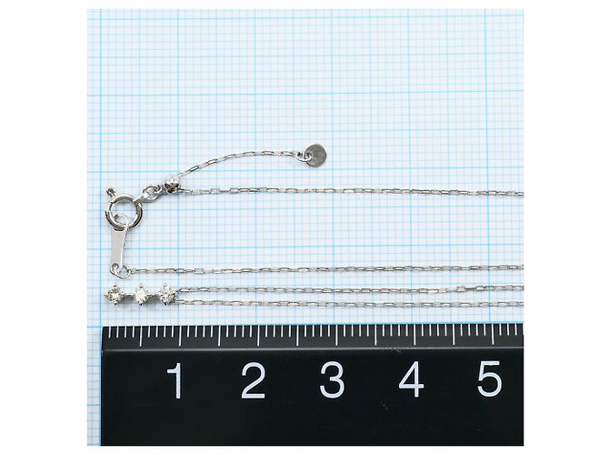 Autre Marque Collana in oro bianco 18K con diamante - vista 4