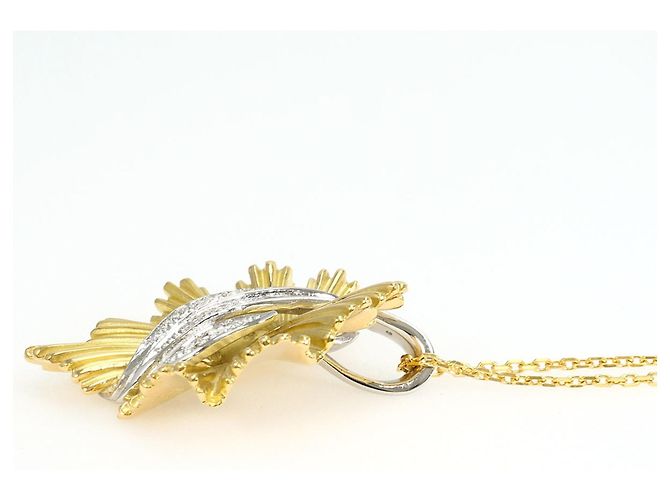 Autre Marque Collana in platino PT900 e oro giallo 18K con diamante - vista 2