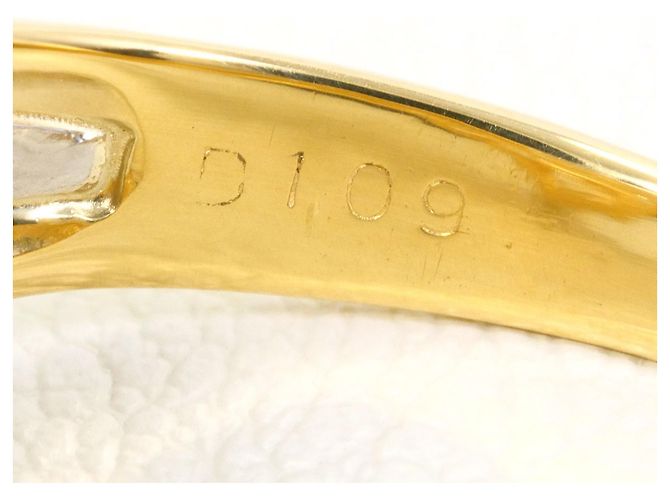 Autre Marque Anello fede in oro giallo 18K e platino con diamanti - vista 6