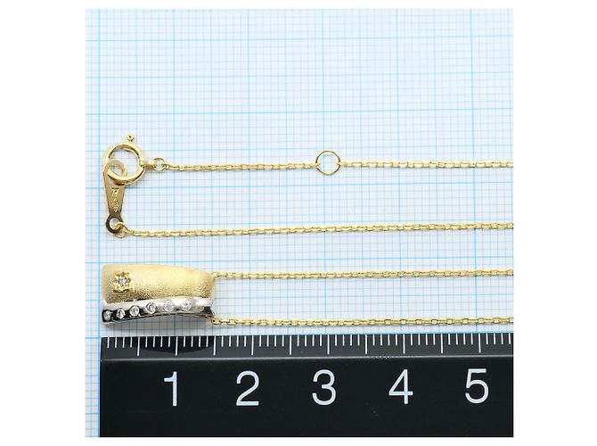 Autre Marque Collana in oro giallo 18K e platino con diamante - vista 4