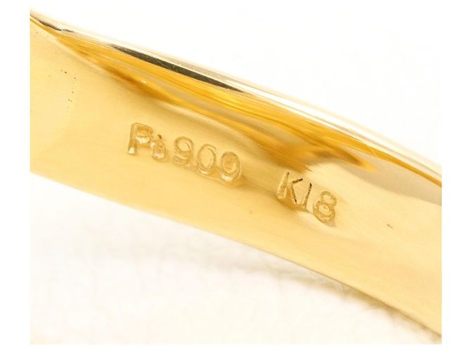 Autre Marque Ehering aus 18K Gelbgold und Platin mit Diamant - Ansicht 5