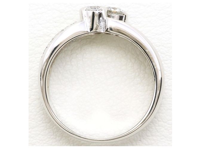 Autre Marque Platin-Ring mit Diamant - Ansicht 3