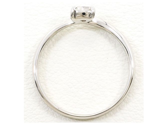 Autre Marque Platin-Ehering mit Diamant - Ansicht 2