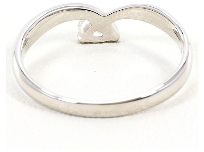 Autre Marque Platin-Ehering mit Diamant - Ansicht 3