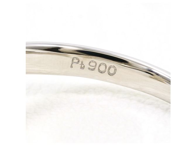 Autre Marque Platin-Ehering mit Diamant - Ansicht 4