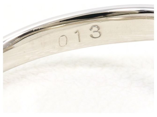 Autre Marque Platin-Ehering mit Diamant - Ansicht 5