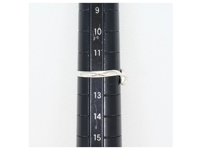 Autre Marque Platin-Ehering mit Diamant - Ansicht 6