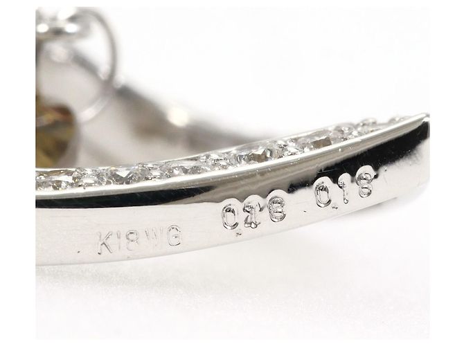Autre Marque Collar de oro blanco 18K con diamantes marrones - vista 4