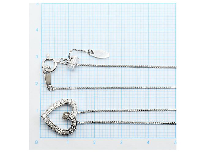 Autre Marque Collar de oro blanco 18K con diamantes marrones - vista 5
