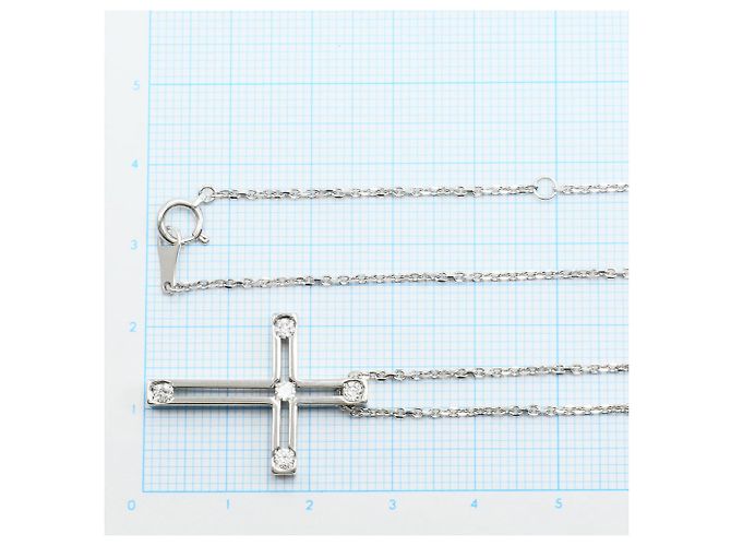 Autre Marque Collana in oro bianco 18K con diamante - vista 5