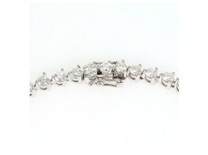 Autre Marque Braccialetto con charm in oro bianco 18K e diamanti - vista 3