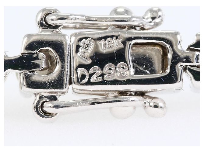 Autre Marque Braccialetto con charm in oro bianco 18K e diamanti - vista 4