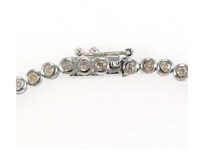 Autre Marque Bracciale con charm in oro bianco 18K con diamante - vista 3