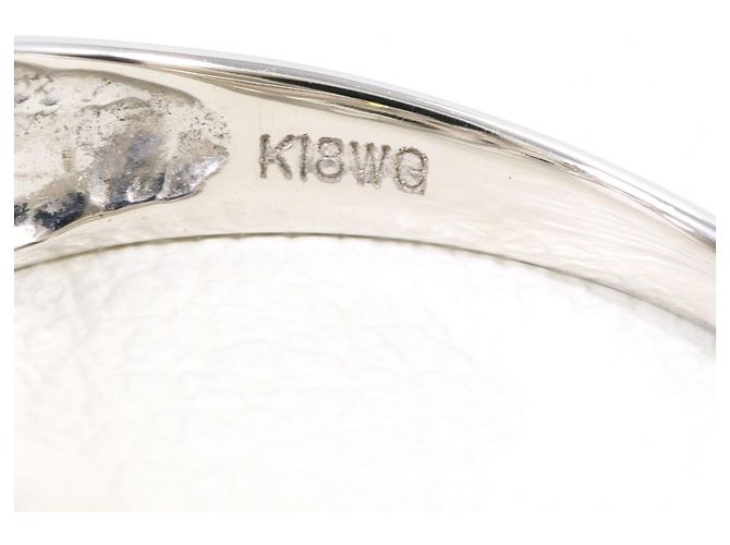 Autre Marque Bandring aus 18K Weißgold mit braunem Diamanten - Ansicht 4