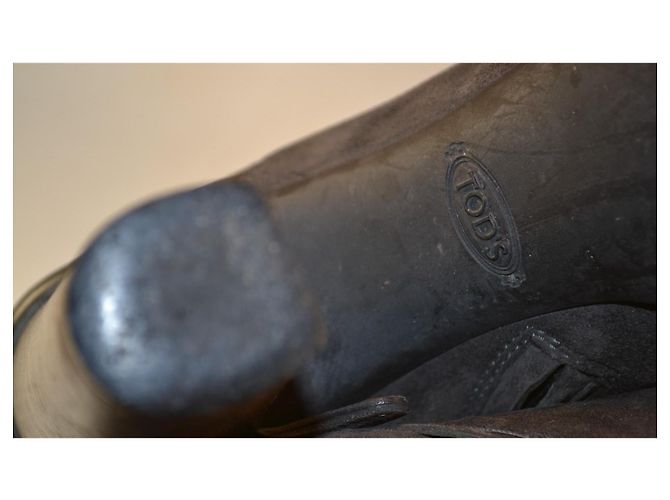 Tod's Botines de ante gris con tacón - vista 7