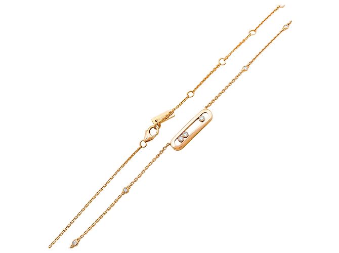Collana Messika "Baby Move" in oro rosa e diamanti. - vista 2