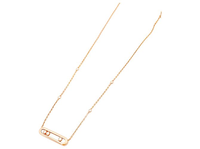 Collana Messika "Baby Move" in oro rosa e diamanti. - vista 3