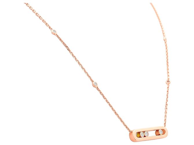 Collana Messika "Baby Move" in oro rosa e diamanti. - vista 4