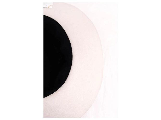 Cappello Panama Maison Michel beige in lana - vista 3