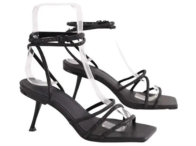Tacchi Cult Gaia in pelle nera - vista 3