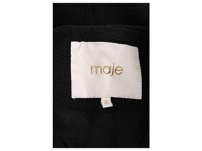 Chaqueta Maje de algodón negro - vista 4