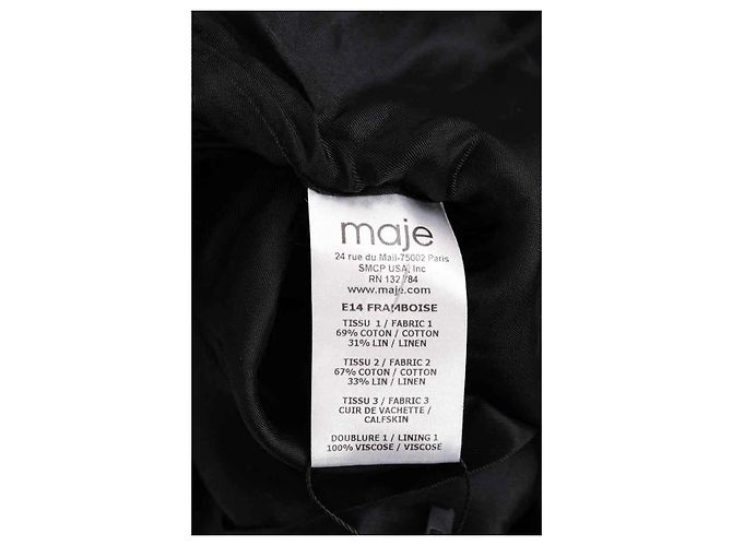 Chaqueta Maje de algodón negro - vista 5