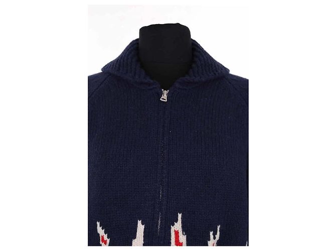 Autre Marque BRUT Cardigan aus Wolle Blau S - Ansicht 2