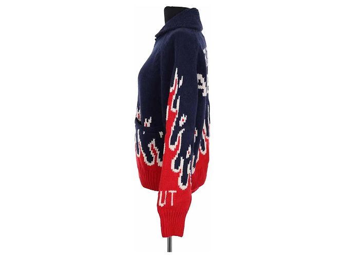 Autre Marque BRUT Cardigan aus Wolle Blau S - Ansicht 3