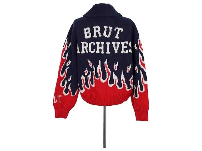 Autre Marque BRUT Cardigan aus Wolle Blau S - Ansicht 4