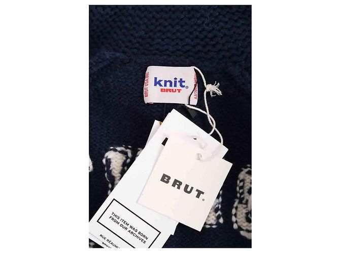 Autre Marque BRUT Cardigan aus Wolle Blau S - Ansicht 5