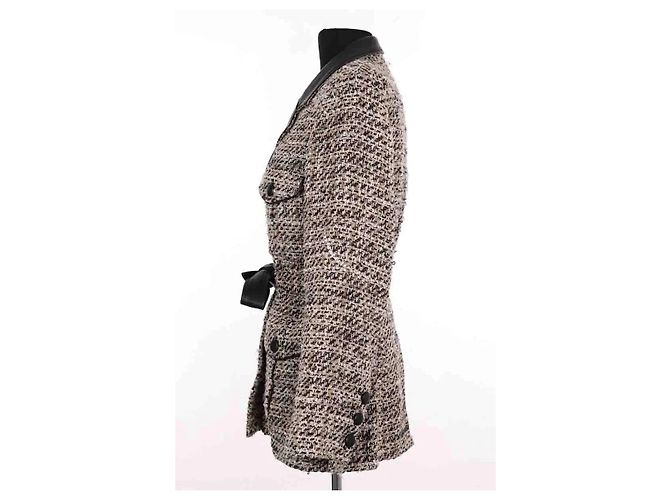 Abrigo de tweed beige The Kooples - vista 3