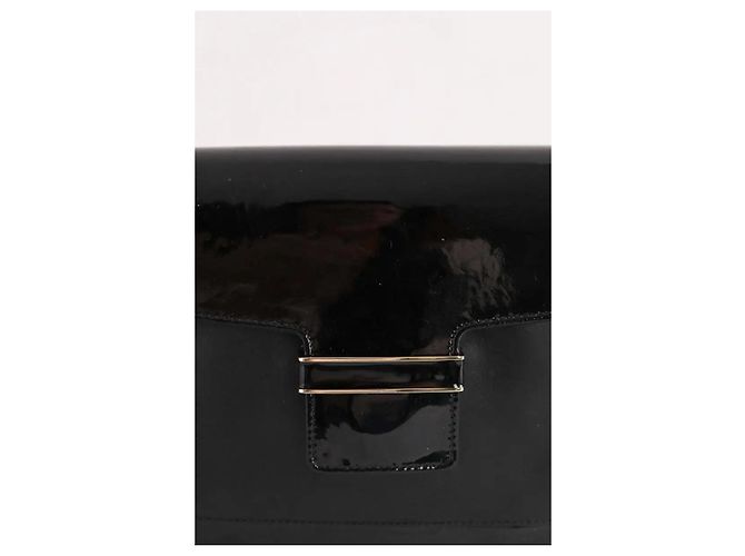 Mini borsa Vanessa Bruno nera in pelle verniciata - vista 5
