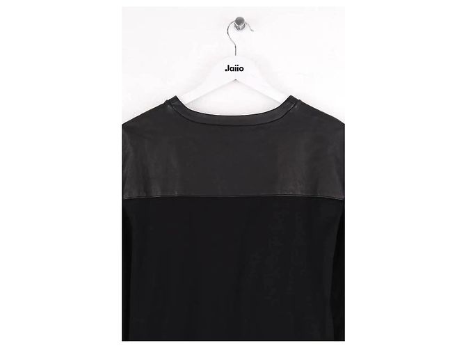Camiseta Prada de cuero negro - vista 4