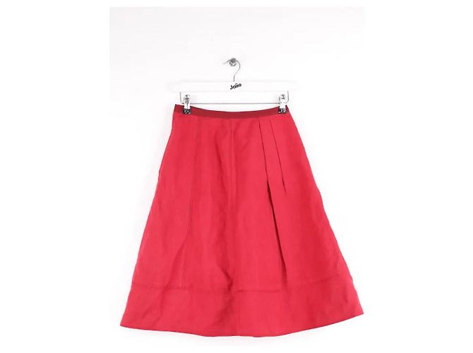 Falda Louis Vuitton de lino roja - vista 3