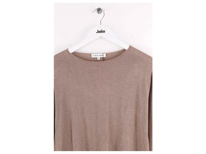 Autre Marque Top de seda Lingua Franca beige - vista 2