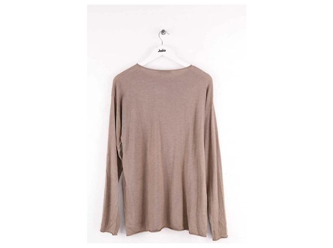 Autre Marque Top de seda Lingua Franca beige - vista 3